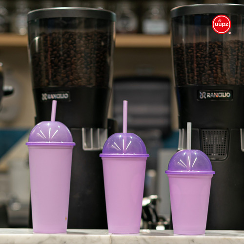 30 Vasos Reusables Tipo Star 20 Oz Con Tapa Plana Rosa Pastel