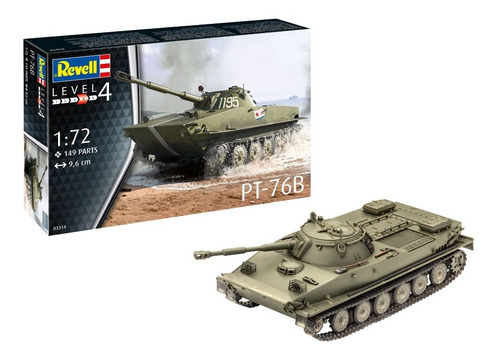 Tanque Anfibio Pt-76b 1/72 Model Kit Revell