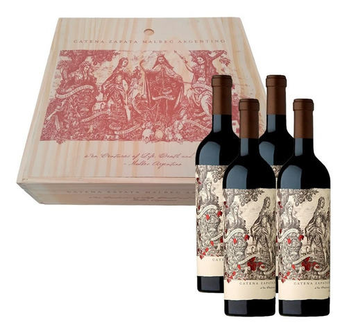 Vino Catena Zapata Malbec Argentino Caja X 4 Un - Full