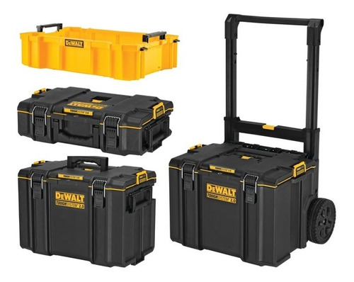 Caja De Herramienta Dewalt Toughsystem 2,0 Kit 4 Piezas 