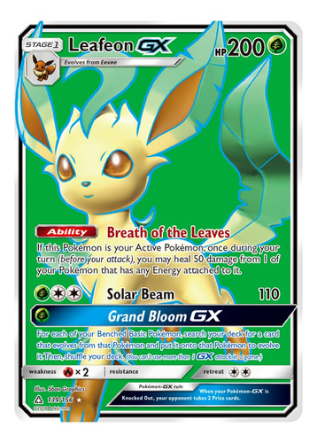 Cartas Pokemon Leafeon Gx 139/156 Full Art Chacarita