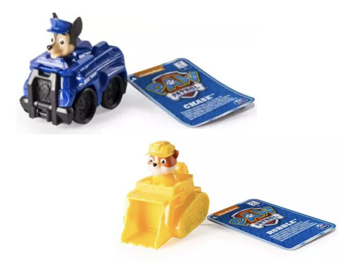Pack 2 Paw Patrol Rubble Chase Racers - Oficial / Diverti