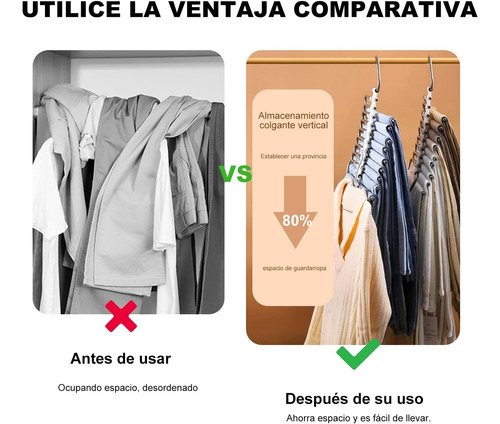 2pcs Acero Inoxidable Multifuncional Perchas Plegables