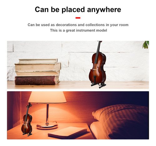 Adorno Modelo Mini Violonchelo, Instrumento Musical De Mader