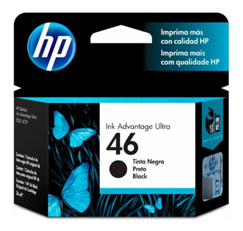 Cartucho Hp 46 Negro Original Cz637 Wis Tecno