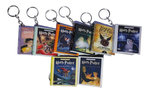 Llaveros De Libros De Harry Potter (colección De 8 Piezas)
