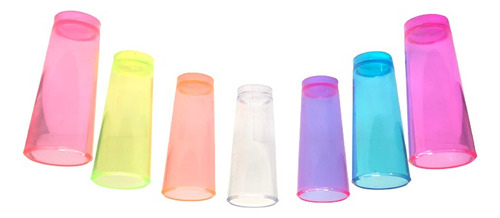 100 Vasos Tequilero Shot Caballito Plástico Colores Surtidos