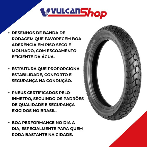 Pneu 120/80-18 Traseiro Com Câmara Xre 300 Lander Technic