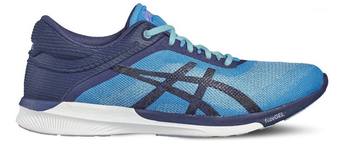 Tenis Asics Fuzex Rush Correr Running Mujer Gym Azul Comodo