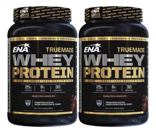 Combo X2 Ena Whey Protein Sport True Made Chocolate 930g