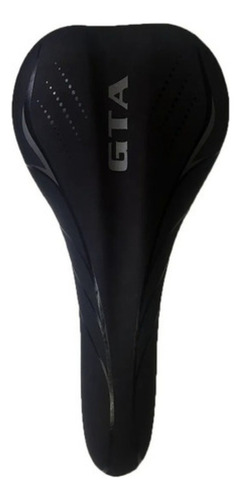 Banco Selim Bike Gta Anatômico Fino C/ Trilho Mtb/speed Cor Preto