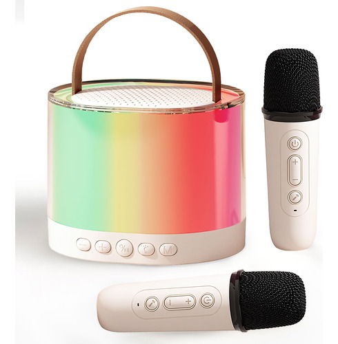 Altavoz Bluetooth Karaoke Bocina Y 2 Micrófonos Inalámbrico