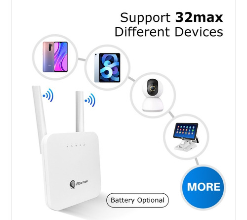 Imagen 5 de 9 de Modem Router 4g Lte C/chip Wifi Banda Rural Liberado.