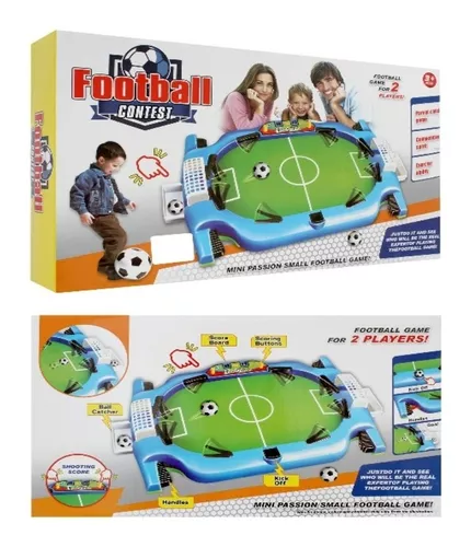 Jogo Futebol Infantil De Mesa Pebolim Manual Campo Botao