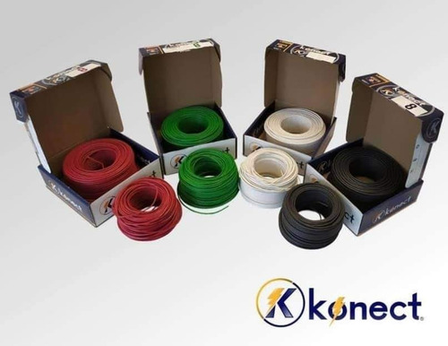 Cable Electrico Cca Konect Calibre 8 Verde 100 Metros 4 Pzs