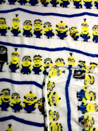 Imagem 3 de 4 de Manta Cobertor Infantil Cama De Solteiro Minions Licenciado