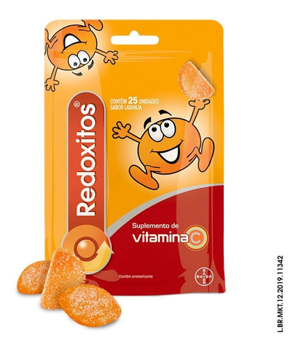 Redoxitos Laranja 30mg 25 Gomas Mastigáveis De Vitamina C