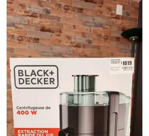  Extractor de jugo Black + Decker para frutas y hortalizas, 400  W, negro, modelo JE2200B : Hogar y Cocina