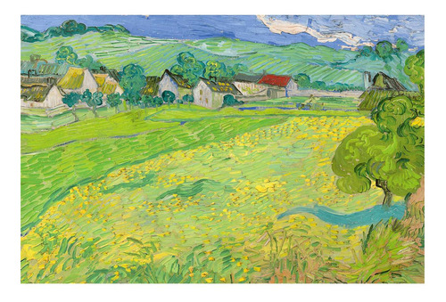 Vinilo 80x120cm Van Gogh Les Vessenots En Auvers Pintura
