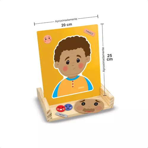 Jogo Infantil Quadro Das Emoções 30 Pcs Magnéticas Nig 0456