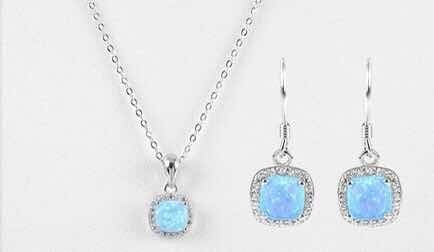 Set De Cristales De Opalo Azul 