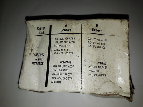 Conectores A Compresion Tipo H Aluminio Burndy
