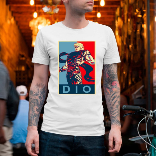 Imagen 3 de 4 de Remera Blanca Jojo Bizarre Animé Hombre Mujer Niños Premium
