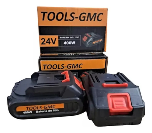 Mini Motosierra Inalambrica Recargable Portatil 2 Baterias Rojo