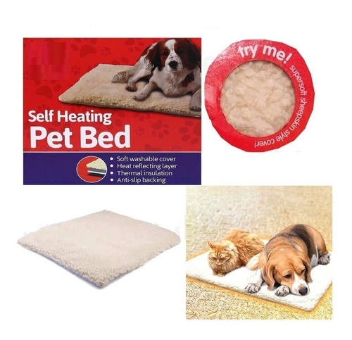 Cama Alfombra Polar Invierno Mascotas Perros Gatos  59x47