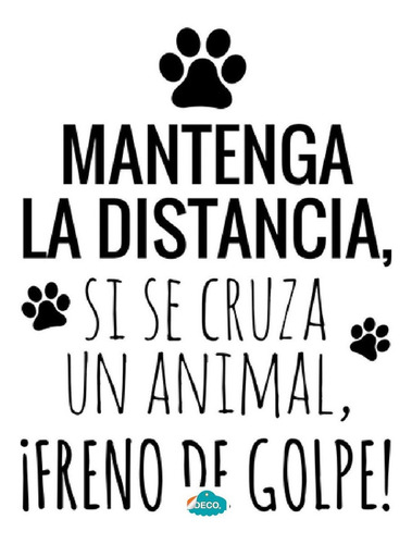 Sticker Para Coches Distancia Animales