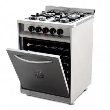 Combo Cocina 55cm Horno 5 Moldes + Campana Piramide 60cm Tst