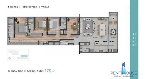 Imagem 12 de 15 de Apartamento Quadra Mar Para Venda Em Itajaí, Praia Brava De Itajaí, 3 Dormitórios, 3 Suítes, 4 Banheiros, 2 Vagas - Riva_1-2219528