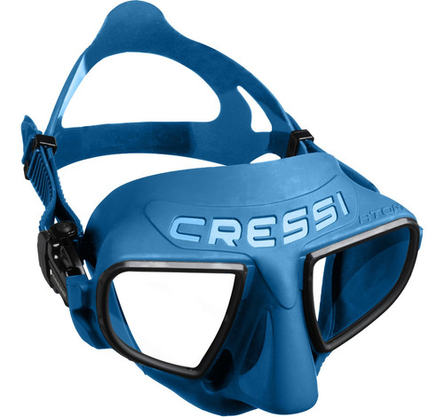 Visor Máscara Cressi Atom Buceo Apnea Flexible Bajo Volumen Color Azul