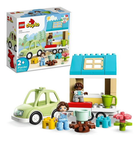 Kit Lego Duplo Casa Familiar Con Ruedas 10986 31 Piezas 2