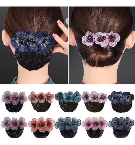 Moño Para El Pelo, Lazo, Ganchillo, Rosa, Moño Con Clip De P