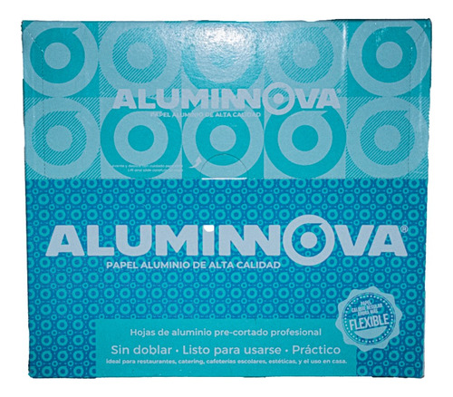 150 Hoja Papel Aluminio Delgada Recortadas Aluminnova Caja