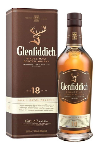 Whisky Glenfiddich 18 Años Single Malt 750 Ml + Estuche 