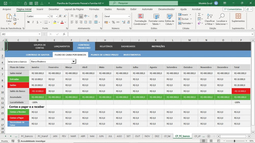 Planilha De Orçamento Pessoal E Familiar 4.0