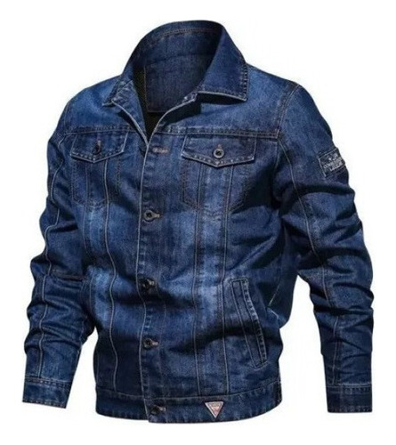 Chaqueta Vaquera Para Hombre De Mezclilla Rasgada