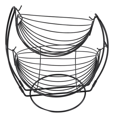 Cesta De Frutas Tipo Hamaca De 2 Niveles, Cesta Circular De