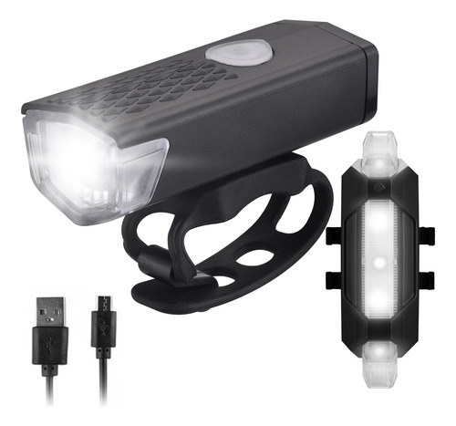 Luces Para Bicicleta. Faros Traseros Luminosos, Luz Usb Bril