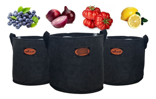 Imagen 5 de 7 de Matera 60 L Growbags Tela Esponjosa Plástica Geomacetas 2und