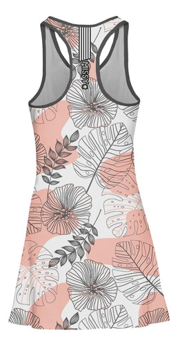 Imagem 6 de 6 de Vestido Beach Tennis C/ Shorts Branco Floral Beachwear