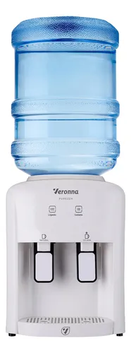 Bebedouro De Mesa Gela Água Refrigerado Elétrico Bivolt Galão 10°-32° Cor Branco Veronna 127/220v