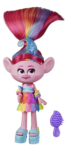 Trolls Dreamworks Glam Poppy Fashion Doll Con Vestido, Zapat