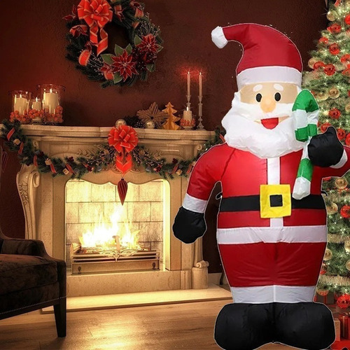 . Papai Noel Inflável Com Casa De Açúcar