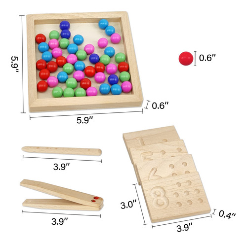 Juego De Tablas De Seguimiento De Números De Madera Montesso