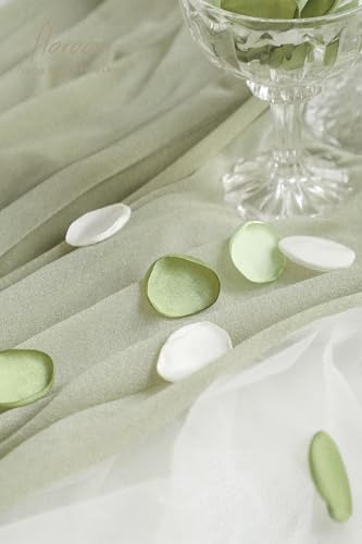 Floroom 300 Piezas De Pétalos De Rosa Verde Salvia Verde El