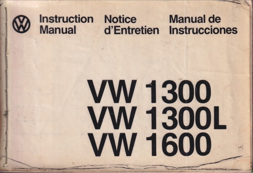 Vw 1300 1600 Manual De Instrucciones 