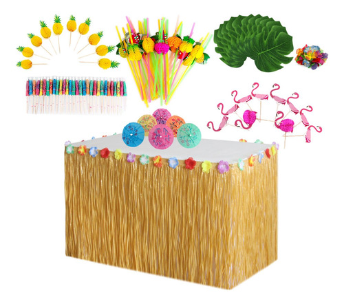 Accesorios De Fiesta Temática De Verano Hawaiano De Paja A